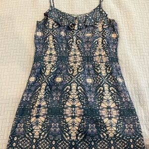 DKNY JEANS lightweight size medium Blue and Cream Mini Sundress